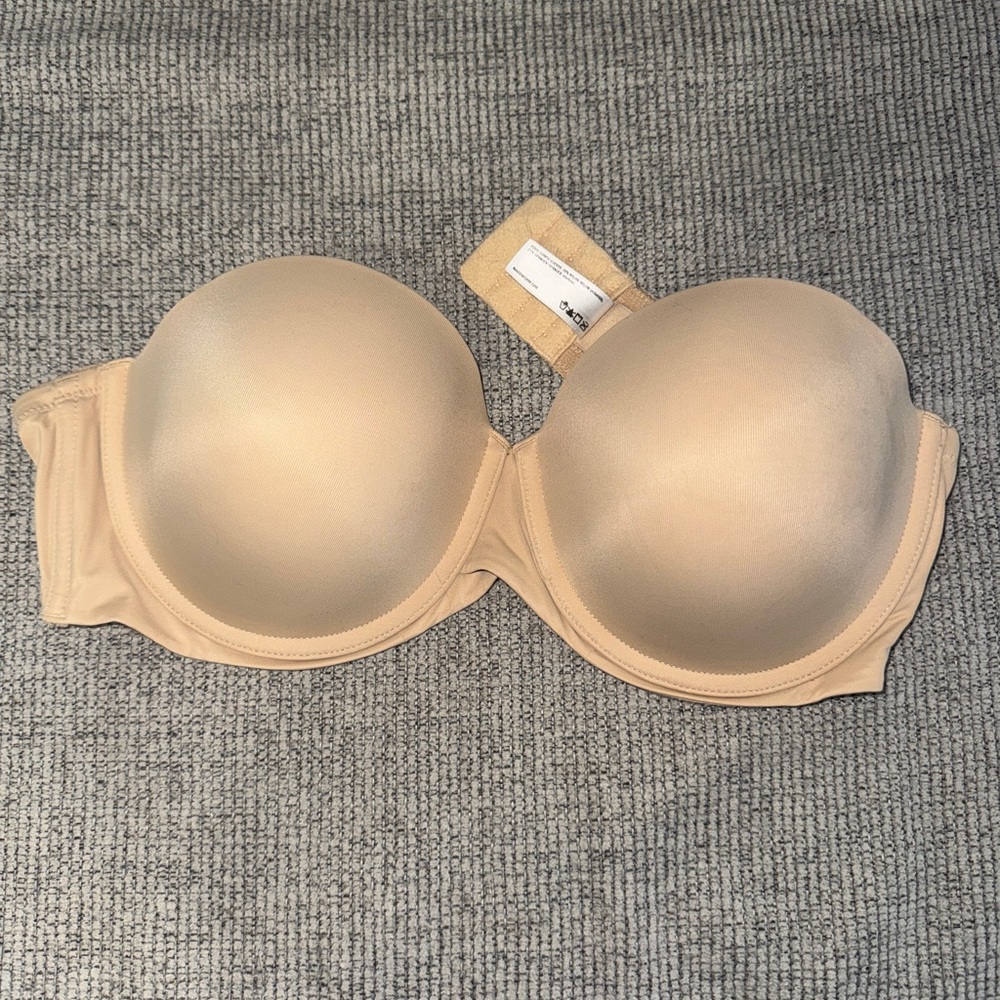 Beige Strapless Bra